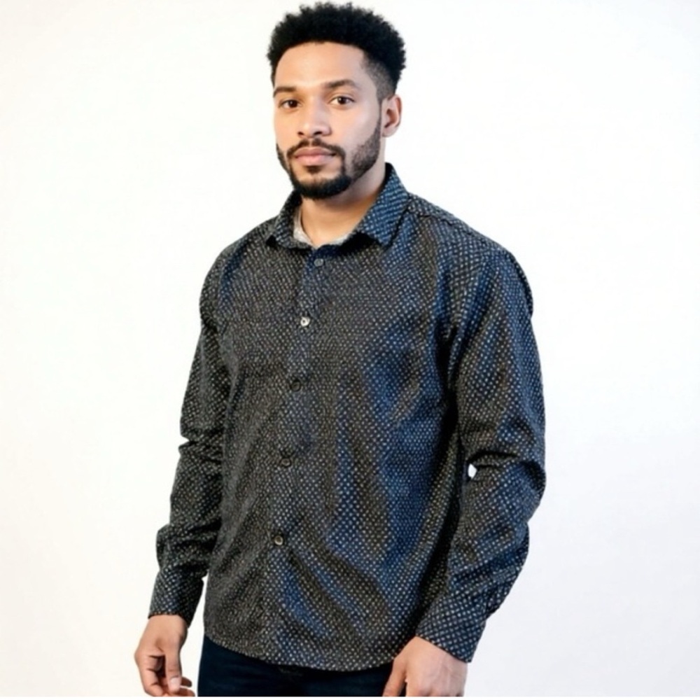 Michael Kors Black Patterned Men's Shirt